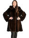 Women's Long Fur Brown