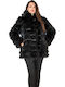 Women's Short Fur Black