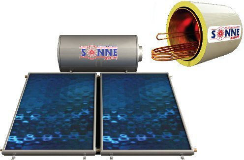 Sonne Solar Water Heater 200lt Copper Heat Pump 3.18 sq.m. Roof Tile Selective