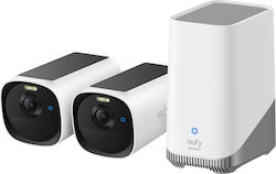 Eufy Σύστημα Παρακολούθησης 2 Ασύρματων Καμερών IP 4MP Eufy Σύστημα Παρακολούθησης 2 Ασύρματων Καμερών IP 4MP