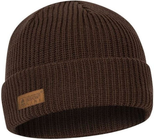 Beanie Unisex Σκούφος Πλεκτός σε Καφέ χρώμα