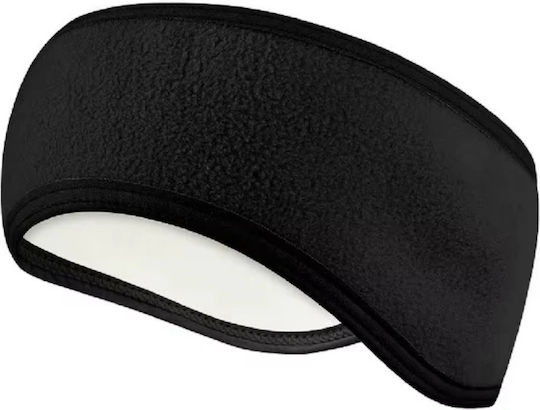 Unisex Fleece Earmuff Πλεκτό σε Μαύρο χρώμα