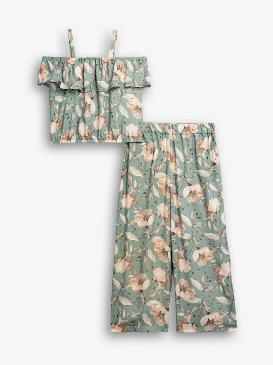 Funky Kids Set With Green Pants 2 Pieces