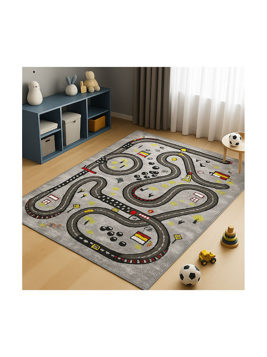 Saray Home 3d City Adventure Παιδικό Χαλί Γκρι 160x210cm