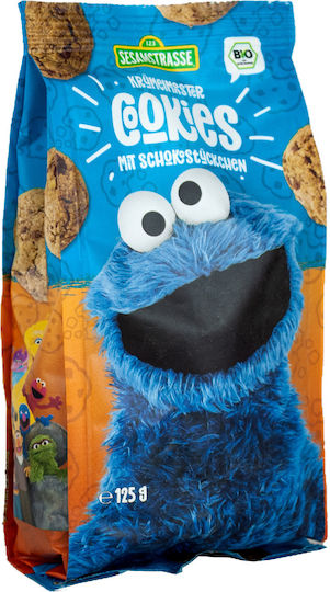 Organic Biscuits Oats Krumelmonster Chocolate Chunks SESAMSTRASSE Whole With Chips Vegan 1pcs 125gr