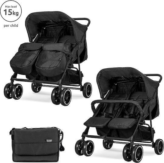 Lorelli Twin Количка за близнаци Черен 13.67кг