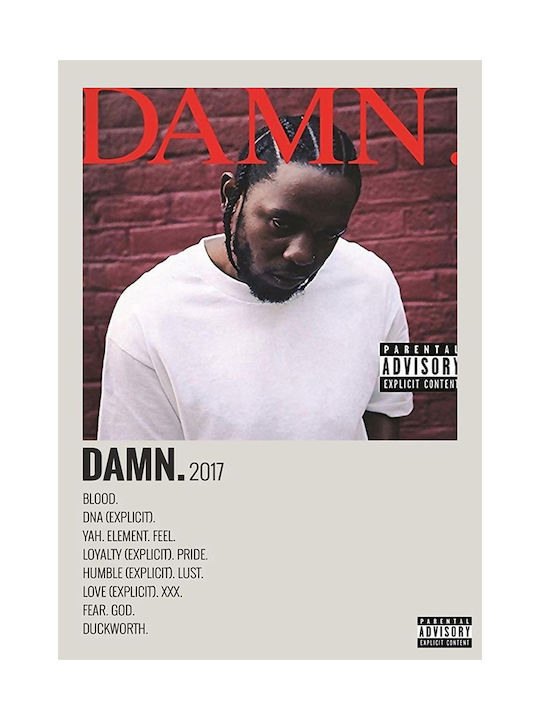 Music Poster Damn Kendrick Lamar Ms516 21cm X 30cm