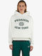 Long Women's Sweatshirt Hooded White