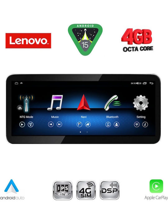 Lenovo Sistem Audio Auto pentru Mercedes-Benz Clasa B 2012-2015 (Bluetooth/USB/WiFi/GPS/Apple-Carplay/Android-Auto) cu Ecran Tactil 10.33"