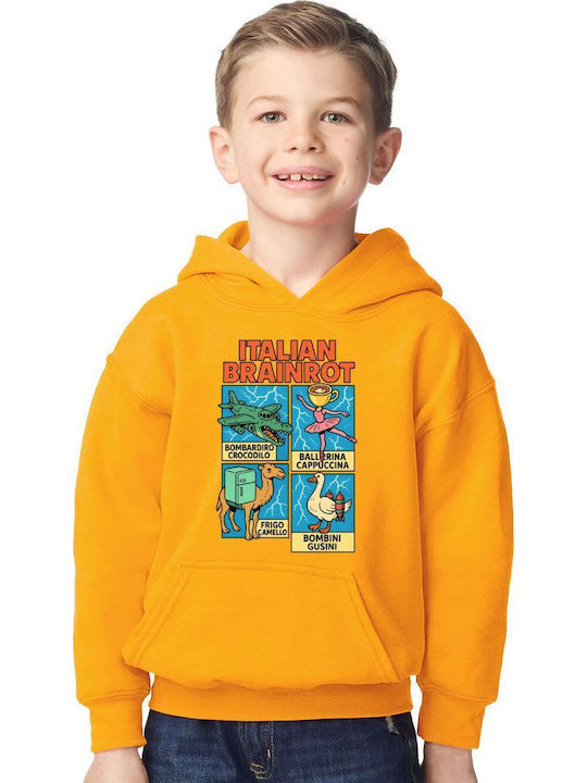 Kids Sweatshirt with Hood Gold