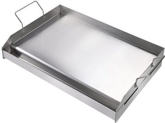 Vivatechnix Non-Stick - Antiaderent Placă de copt cu Suprafață Netedă & Striată din Inox 58.7bucx39.5bucx9.9buccm