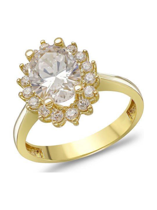 Kiriakos Gofas Single Stone from Gold 14K