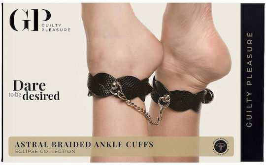 Guilty Pleasure Braided Ankle Handschellen in Gold Farbe