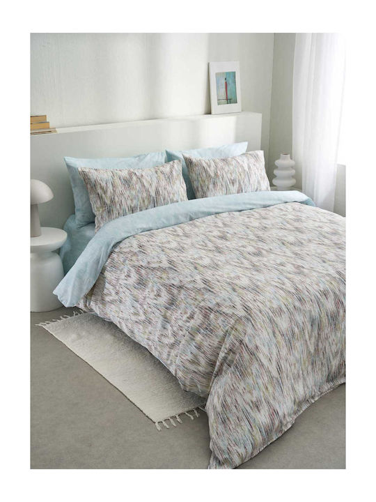 Vesta Home Σετ Παπλωματοθήκη Βαμβακερή 170x240cm Μονή με Μαξιλαροθήκη Fiona 2 Πολύχρωμη