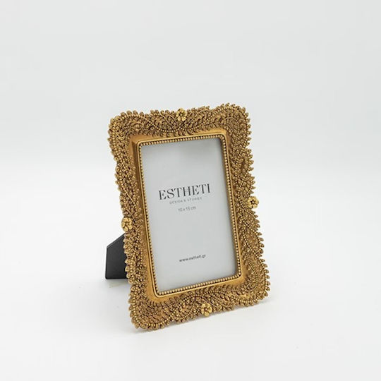Kunststoff Fotorahmen mit Goldenem Rahmen