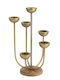 Artekko Trophy Κηροπήγιο Μεταλλικό σε Χρυσό Χρώμα 20.5x39.5x14εκ.