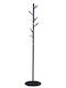 Klikareto Metallic Coat Rack Black 38x38x177cm