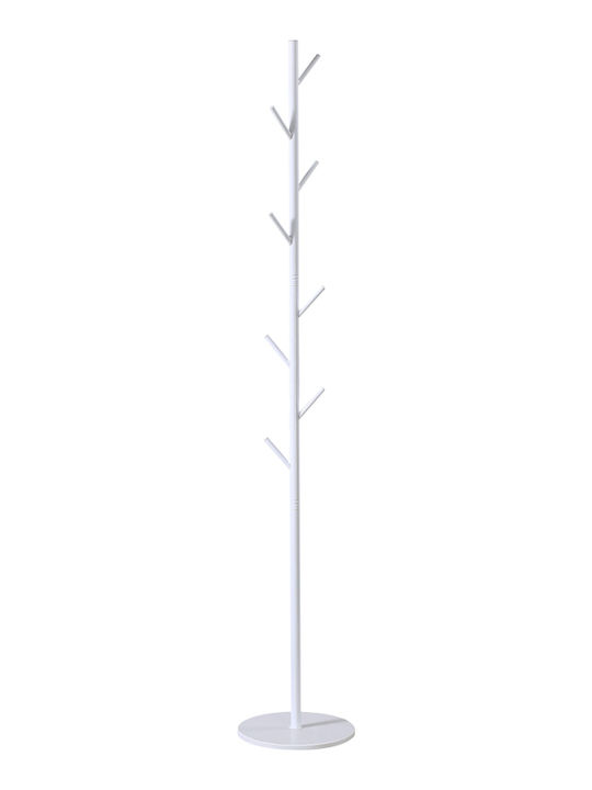 Klikareto Cuiere de podea Metal Alb 30x30x170cm