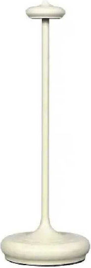 Phos Metal Table Lamp LED with Beige Shade and Base