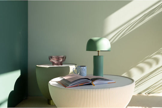 Kare Design Metal Table Lamp with Green Shade and Base Kare Design Metal Table Lamp with Green Shade and Base
