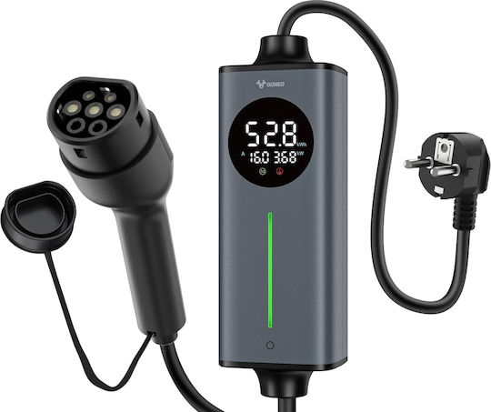 Portable Electric Car Charger 3.6kW with Built-in Cable 15m Type 2