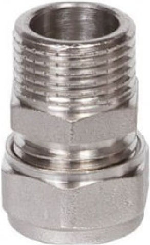 Multilayer Pipe Male Connector 3/4" X Φ18 X 2.0 Mm Nickel Mechanical Seal