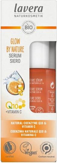 Lavera Glow by Nature Moisturizing Face Serum with Vitamin C & Q10 for Detoxifying & Brightening 30ml