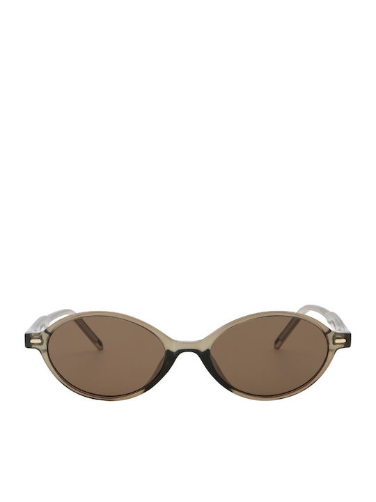 Premium Damen Sonnenbrillen mit Beigem Metallis...