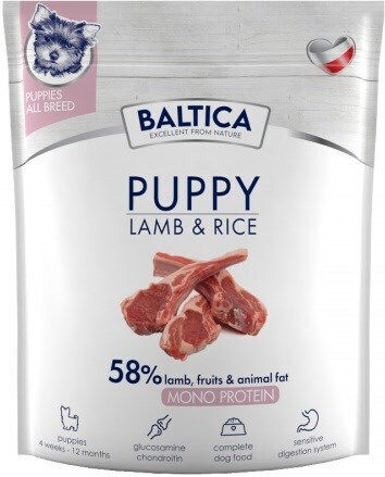 Baltica 1kg Trockenfutter für Welpen mit Lamm und Reis
