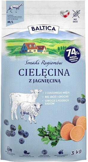 3kg Dry Food for Medium & Large Breed Dogs Grain-Free with Lamb