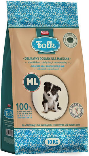 Dog Food 10kg Dry Food Grain-Free for Medium & Large Breed Puppies with and Rabbit