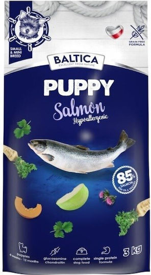 Baltica 3kg Trockenfutter ohne Getreide für Welpen kleiner Rassen mit Lachs