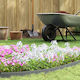 vidaXL Plastic Garden Border in Gray Color xcm