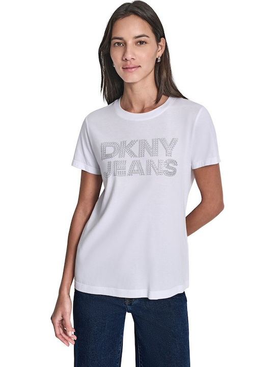 DKNY Logo Γυναικεία Καλοκαιρινή Μπλούζα Βαμβακε...