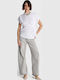 Women's Blouse Short Sleeve White