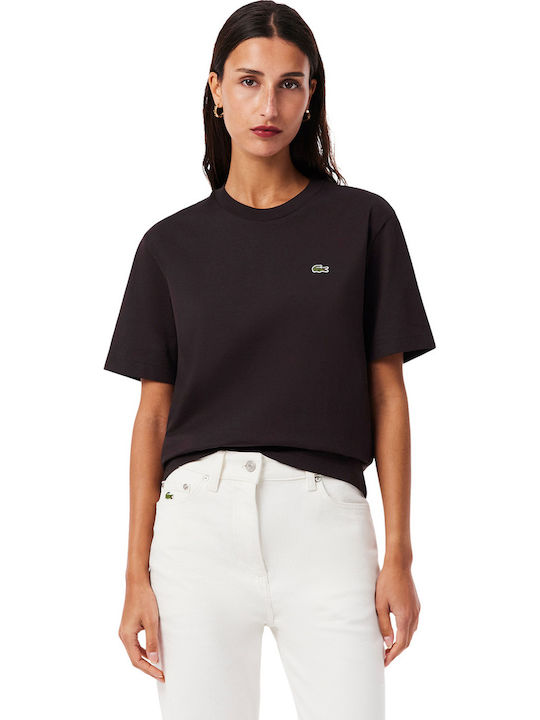 Lacoste Γυναικείο T-shirt Καφέ Σκούρο