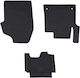 vidaXL Front Mats 3pcs for Peugeot Expert Opel Vivaro Fiat Scudo Toyota Proace Citroen Jumpy Black