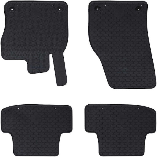 vidaXL Set of Front and Rear Mats 4pcs for Audi Q2 2017 Black
