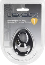Double Ergo Silikon Penisring Schwarz