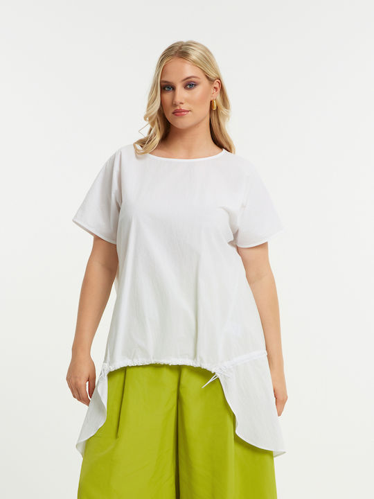 Mat Fashion Γυναικείο T-shirt Λευκό
