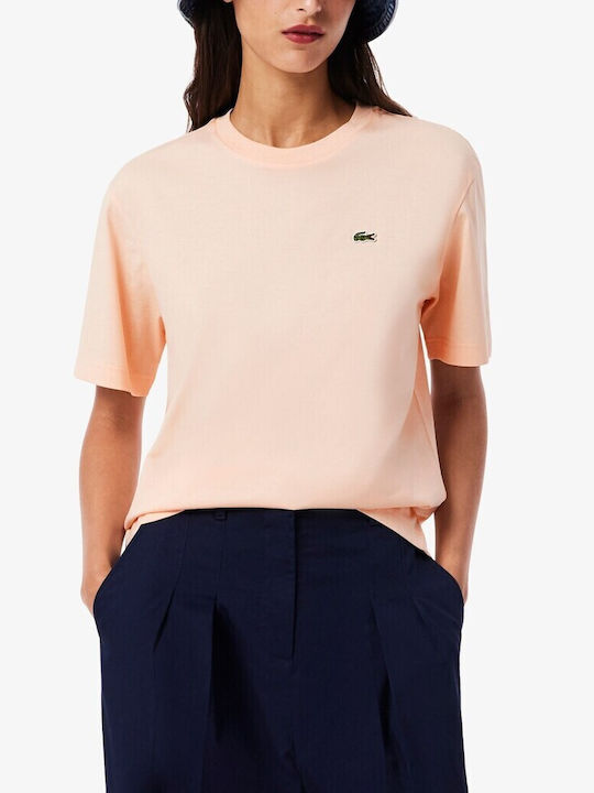 Lacoste Γυναικείο T-shirt Ροδακινί