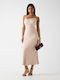 Summer Midi Dress for Wedding Christening Pink