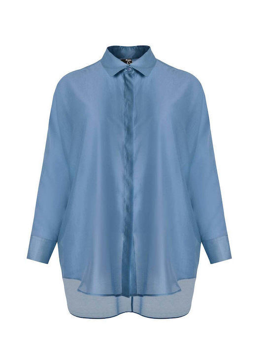 Mat Fashion Women's Silky Long Sleeve Shirt Lig...