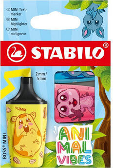 Stabilo Boss Mini Маркери За Подчертаване Комплект 3 Цветни