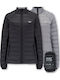 Polar Γυναικείο Puffer Μπουφάν Διπλής Όψης Αδιάβροχο για Χειμώνα Black, Grey
