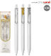 Uni Mitsubishi Gel Ballpoint Pen Uni-ball One 0.38 White Gold Silver 3-pack Umn-sc-38 Wgs3c 4902778319567