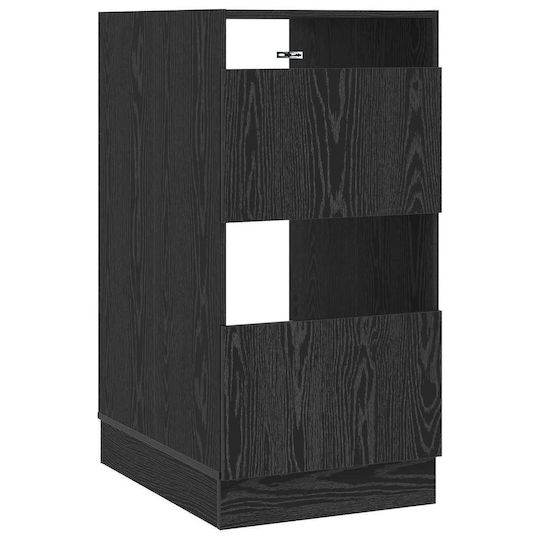 vidaXL Cabinet de baie Mobilier pentru baie L50xA68xÎ102cm Negru
