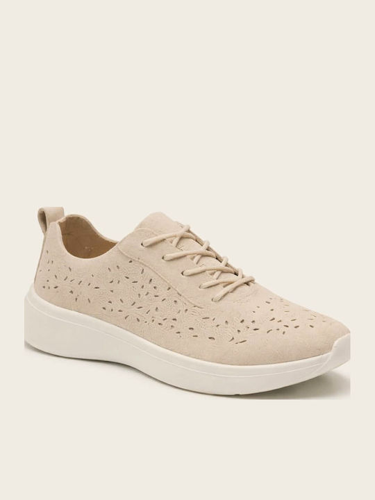 Damen Anatomisch Sneakers Beige