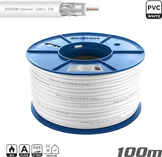Edision Cable Coaxial ICX-100 CCS AL Eca PVC 1m (1014507) 1pcs