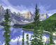 Painting By Numbers Mountain Landscape